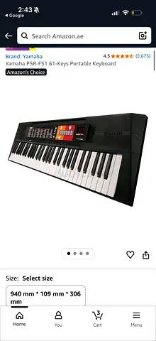 Yamaha PSR-F51 61-Keys Portable Keyboard