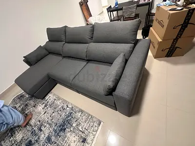Ikea eskilstuna L shape sofa bed under storage