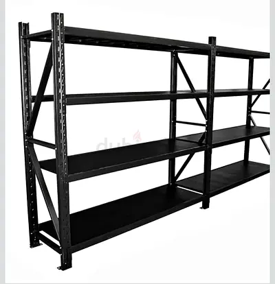 Sturdy Black Metal Shelving Unit 200/60/200-4 Level  loading 800kg