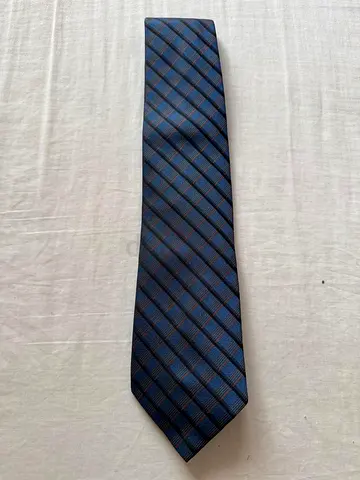 Stylish Blue Checkered Tie