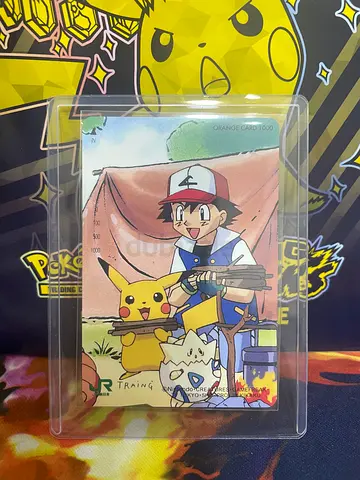 Rare Pokémon Japanese Card – Ash  Pikachu (JR East Orange Card 1000)