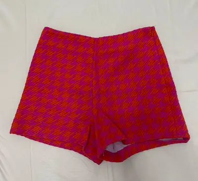 Zara Pink and Purple Patterned Shorts