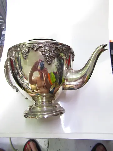 vintage silver teapot