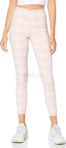 Stylish Pink Plaid Womens Pants