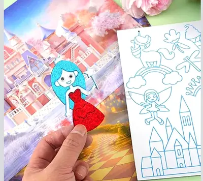 Creative DIY Doll Craft Set- Foil Art fun for kids