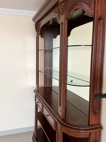 Solid wood buffet with mirror