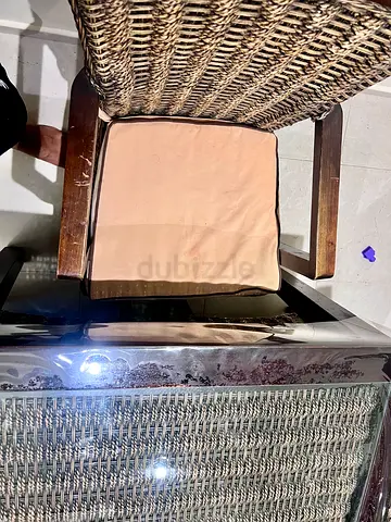 Urgent sale—Chic Rattan Dining Chair with Cushion..