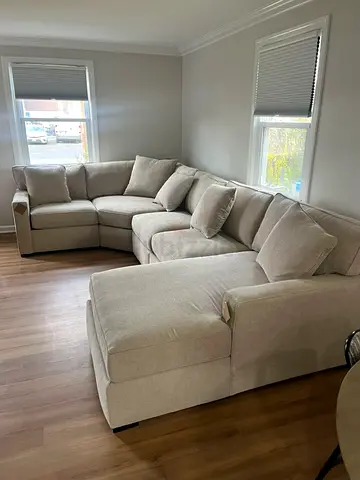 Comfortable Beige Sectional Sofa