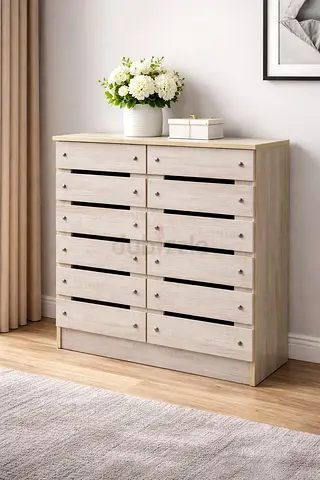 Wooden Shoe Storage Cabinet – 2 Door Shoe Cabinet with 4 Shelves