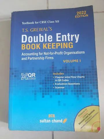 Double Entry Book Keeping - T.S. Grewals Textbook for CBSE Class XII