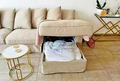 Ikea gronlid L shape sofa bed with mattress