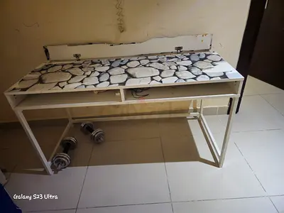 Office table with cables storage