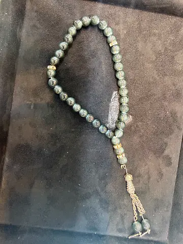 Elegant Black Beaded Tazbih with new stones