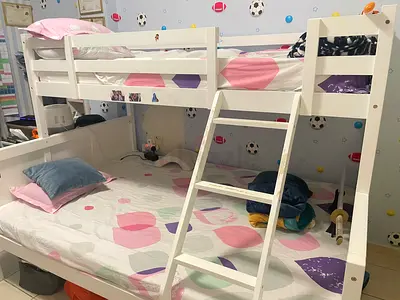 Bunk Bed with Ladder, Double and Single HOMEBOX bunk bed