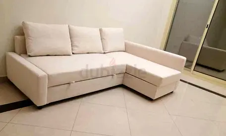 Ikea L Shape Sofa cum bed with big storage in L