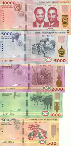 BURUNDI BANKNOTE FULL SET 2022