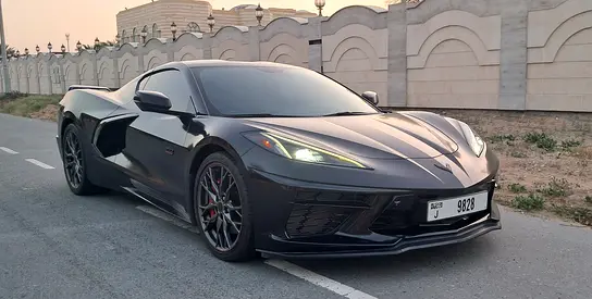 CORVETTE C8 2023 3LT 70TH YEAR EDITION FULL OPTION GCC WARRANTY AL GHANDI AUTOS ,TOP OPTION
