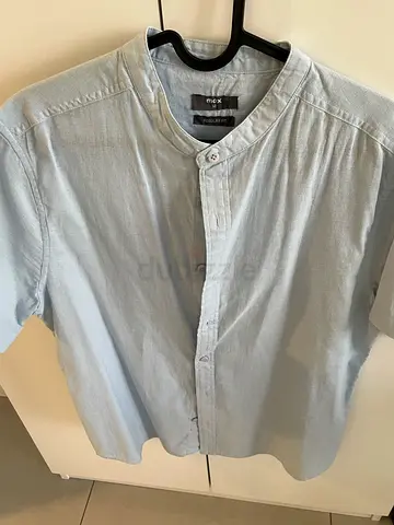 Short Sleeve Men blue Shirt