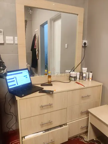 Modern Brown Dresser with Mirror