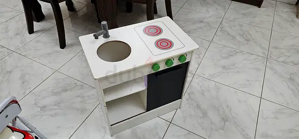 IKEA Kitchen play table, kids chair and IKEA white-balck baord for sale