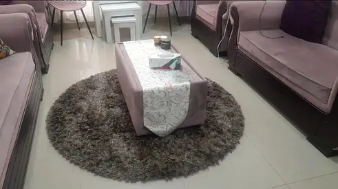 Cozy Plush Round Area Rug for Living Room