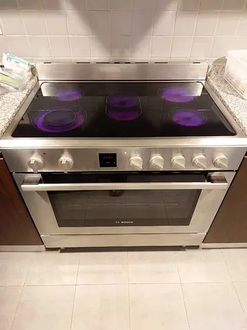 BOSCH Brand 5 Rings Full Electric Ceramic Cooker Range Size 90×60 cm