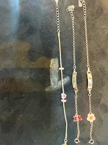 Charming Silver Bracelets Set with Colorful Accents for girls