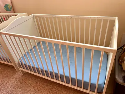 Wooden Crib with Mattress - Baby Cribs