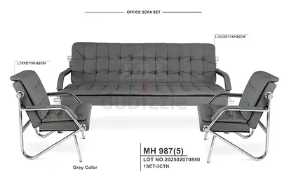 Modern Office Sofa Set in Grey