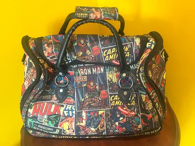 Stylish Marvel Comics Print Duffel Bag