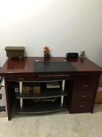 Mahogany Desk with Storage and Organizer