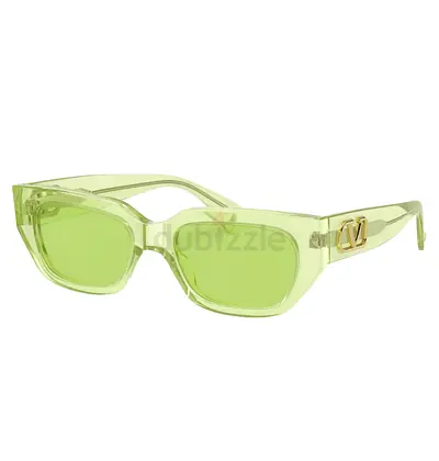 Valentino Green Rectangle Sunglasses
