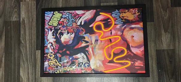 Vibrant Framed Art Piece