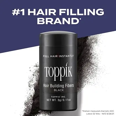 Toppik Hair Building Fibers with Premium Keratin Fibers Conceals Hair