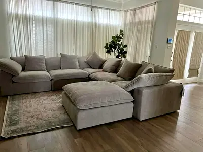 Cozy L-Shaped Sofa with Comfortable Cushions