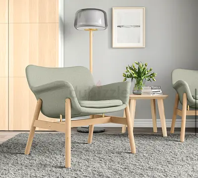Ikea vedbo arm chair light green
