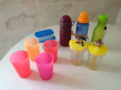 Baby food contains colorful