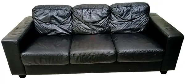 Ikea leather sofa 3 seater with coffee table,  flawless