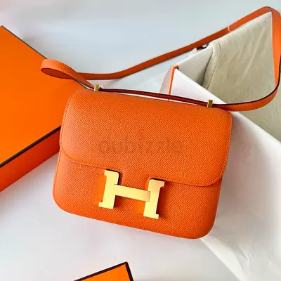 Hermes Constance 18 In Orange Epsom Calfskin
