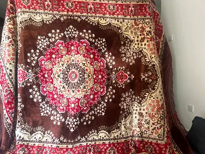 Elegant Vintage Area Rug in Earth Tones