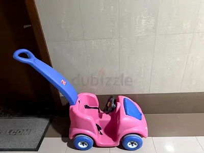 Cute Pink Ride-On Push Car for Kids