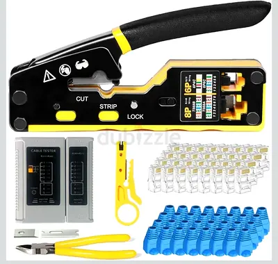 Network Cable Crimping Tool Set with Tester