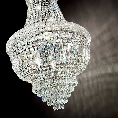 Luxury Crystal Chandelier – Ideal Lux “Dubai” (Used – Excellent Condition)
