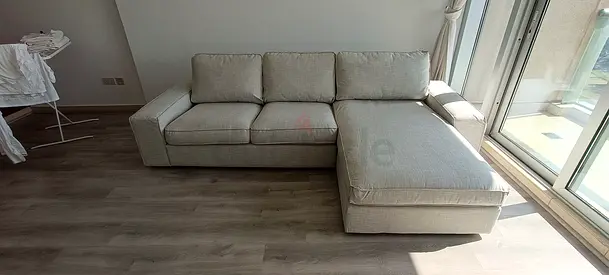 Kivik L shape beige sofa