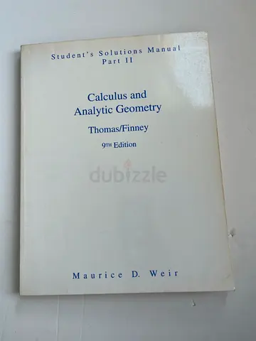 Calculus and Analytic Geometry Solutions Manual