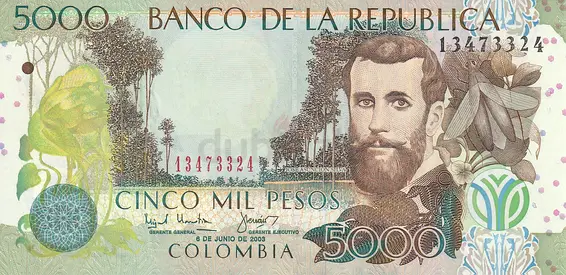 COLOMBIA 5000 PESOS BANKNOTE 2003