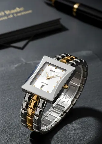 Elegant RADO Mens Watch in Silver and Gold