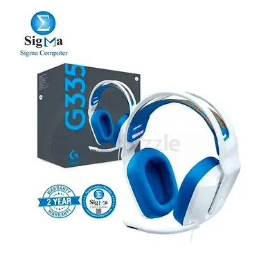 LOGITECH G335 Gaming Headset WHITE - Stylish and Comfortable