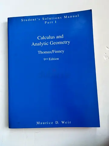 Calculus and Analytic Geometry Solutions Manual