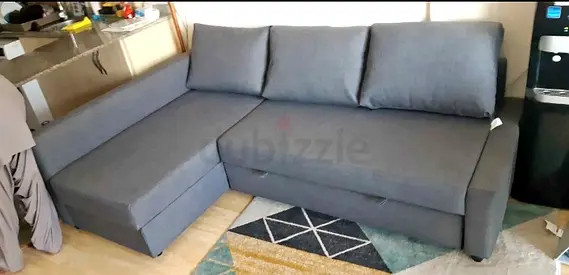 Comfortable Grey Sectional Sofa bed with Storage